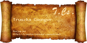 Truszka Csongor névjegykártya