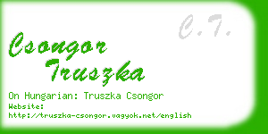 csongor truszka business card